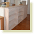 【ｵｰﾀﾞｰ家具・ｵｰﾀﾞｰｷｯﾁﾝのcalmfurniture】パイン無垢材のオーダーキッチン前収納