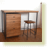 【ｵｰﾀﾞｰ家具・ｵｰﾀﾞｰｷｯﾁﾝのcalmfurniture】パイン無垢材とアイアンのオーダーデスク＆無垢材とアイアンのチェア